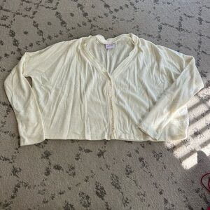 Free People Cream Cardigan Sweater